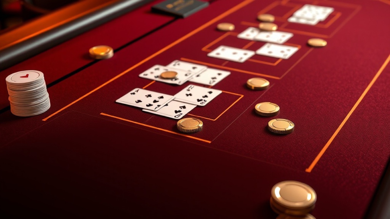Neta live casino scene with live dealer casino table with cards