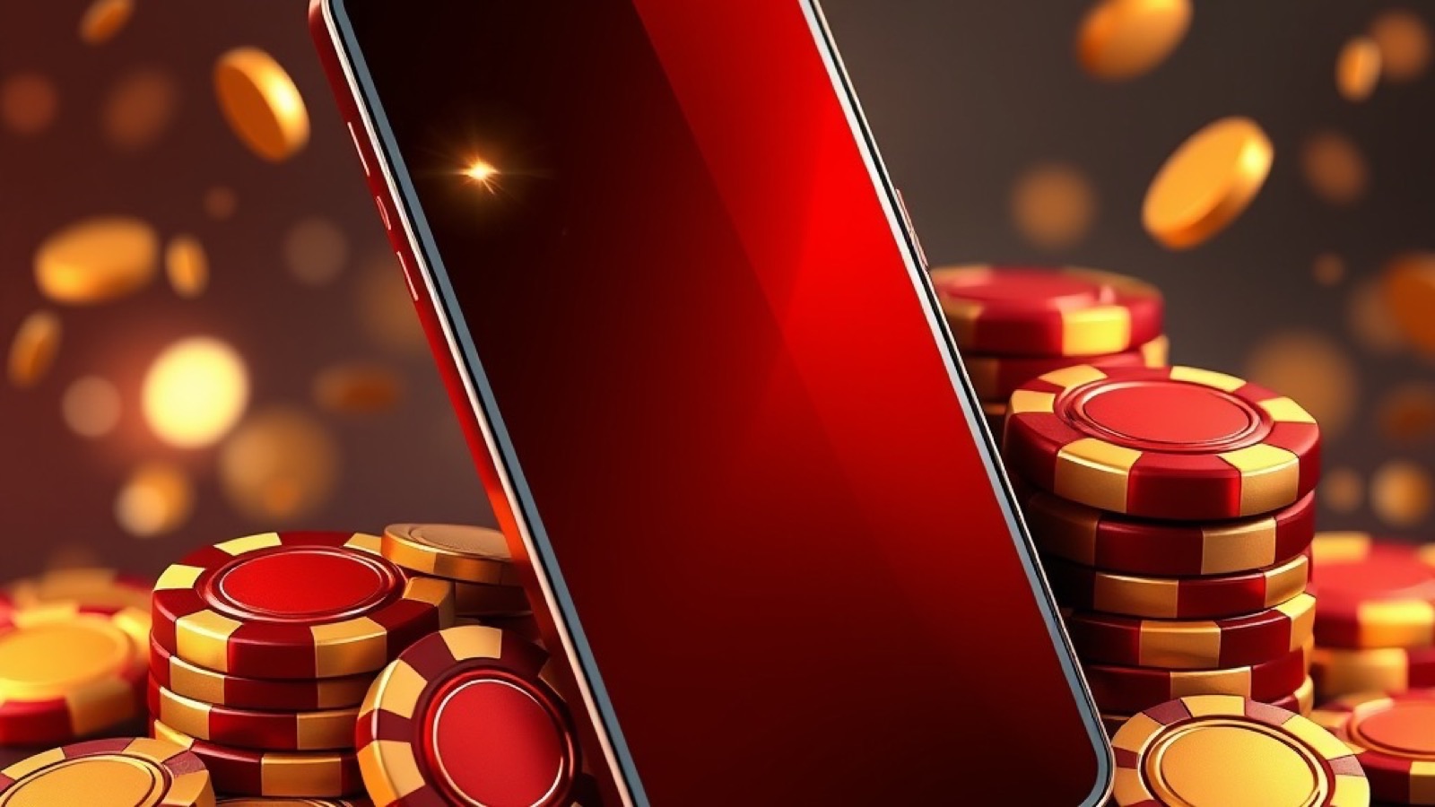 Neta login scene with smartphone lock screen beside casino chips